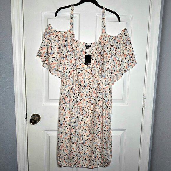 Torrid Challis Mini Cold Shoulder Trapeze Dress  - Size:4 (4X – 26W) - Picture 1 of 5